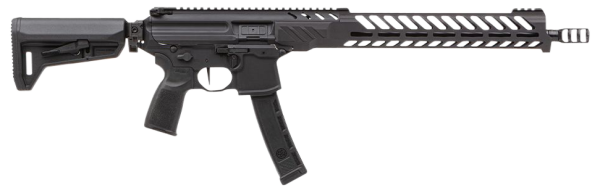 Sig Sauer RMPX16B935 MPX PCC 9mm Luger 35+1 16″, Black, Slim M-Lok Handgaurd, Folding Magpul SL-K Stock, Three Chamber Comp, Timney Trigger, Ambi Controls