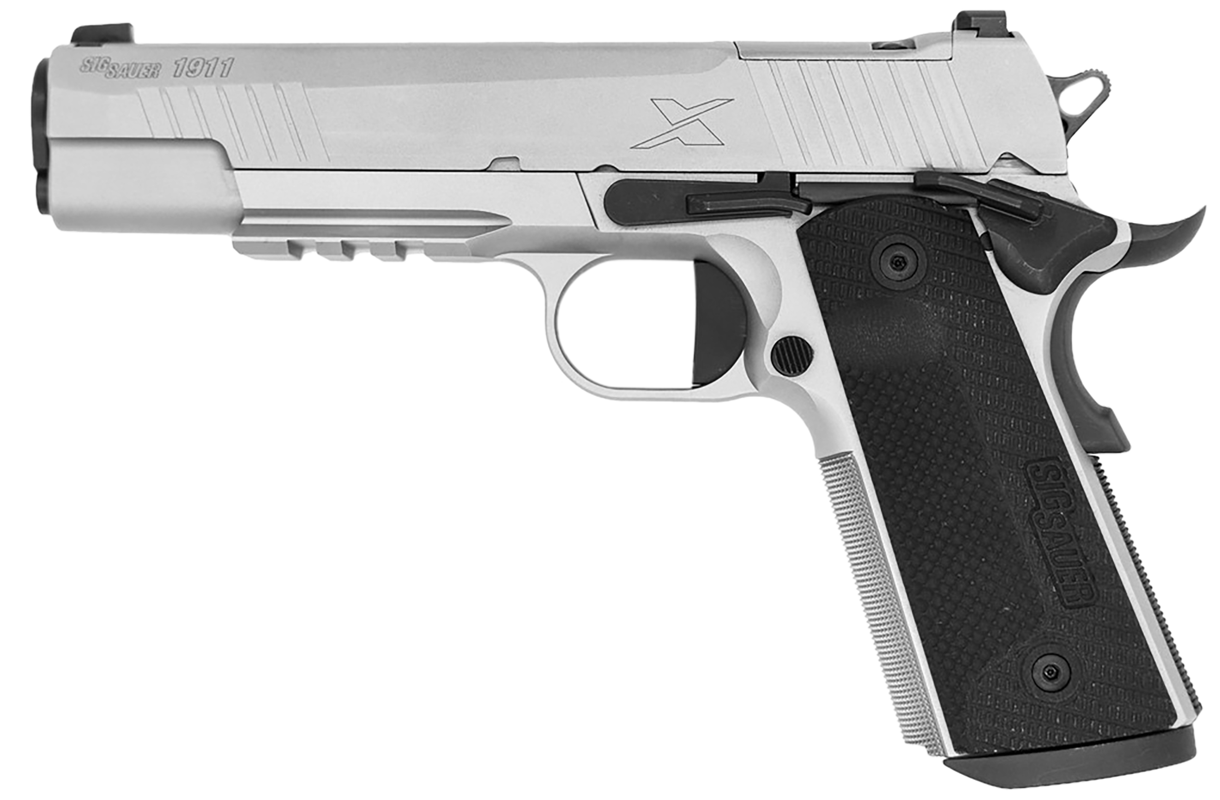 Sig Sauer 1911XR-45-SS 1911  Full Size Frame 45 ACP 8+1 5″ Optic Ready/Serrated Stainless Steel Slide & Frame w/Beavertail & Picatinny Rail