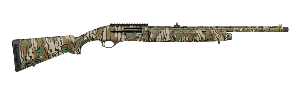 Mossberg 75808 SA-410 Turkey 20 Gauge Semi-Auto 3″ 4+1 22″ Mossy Oak Greenleaf Vent Rib Steel Barrel, Mossy Oak Greenleaf Picatinny Rail Receiver, Fixed Mossy Oak Greenleaf Synthetic Stock