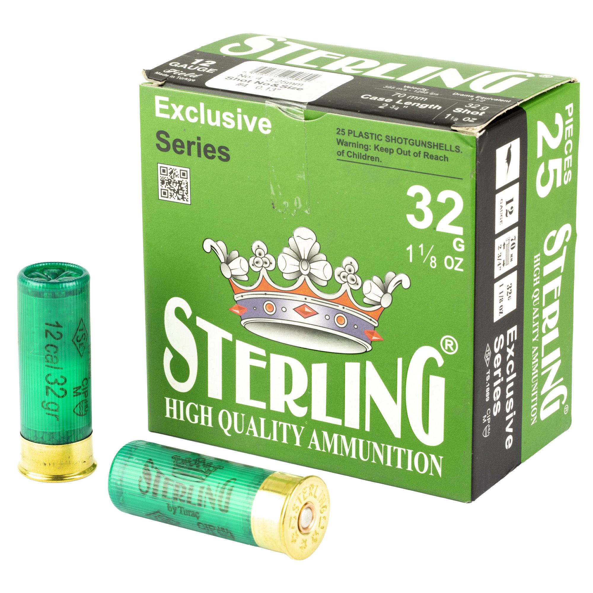 STERLING EXCLSV 12GA 2.75″ #4 25/250