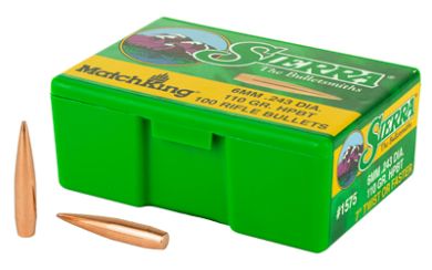 SIERRA MATCHKING .243 110GR 100CT