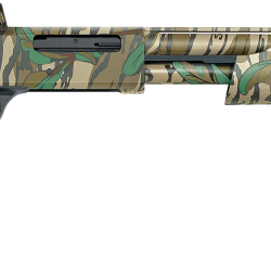 Mossberg 50133 500 Turkey Full Size 410 Gauge Pump 3″ 5+1 20″ Mossy Oak Greenleaf Vent Rib Barrel & Optics Cut Steel Receiver, Mossy Oak Greenleaf Synthetic Stock, Holosun 407K Red Dot