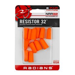 RADIANS RESISTOR EARPLUG 6 PAIRS
