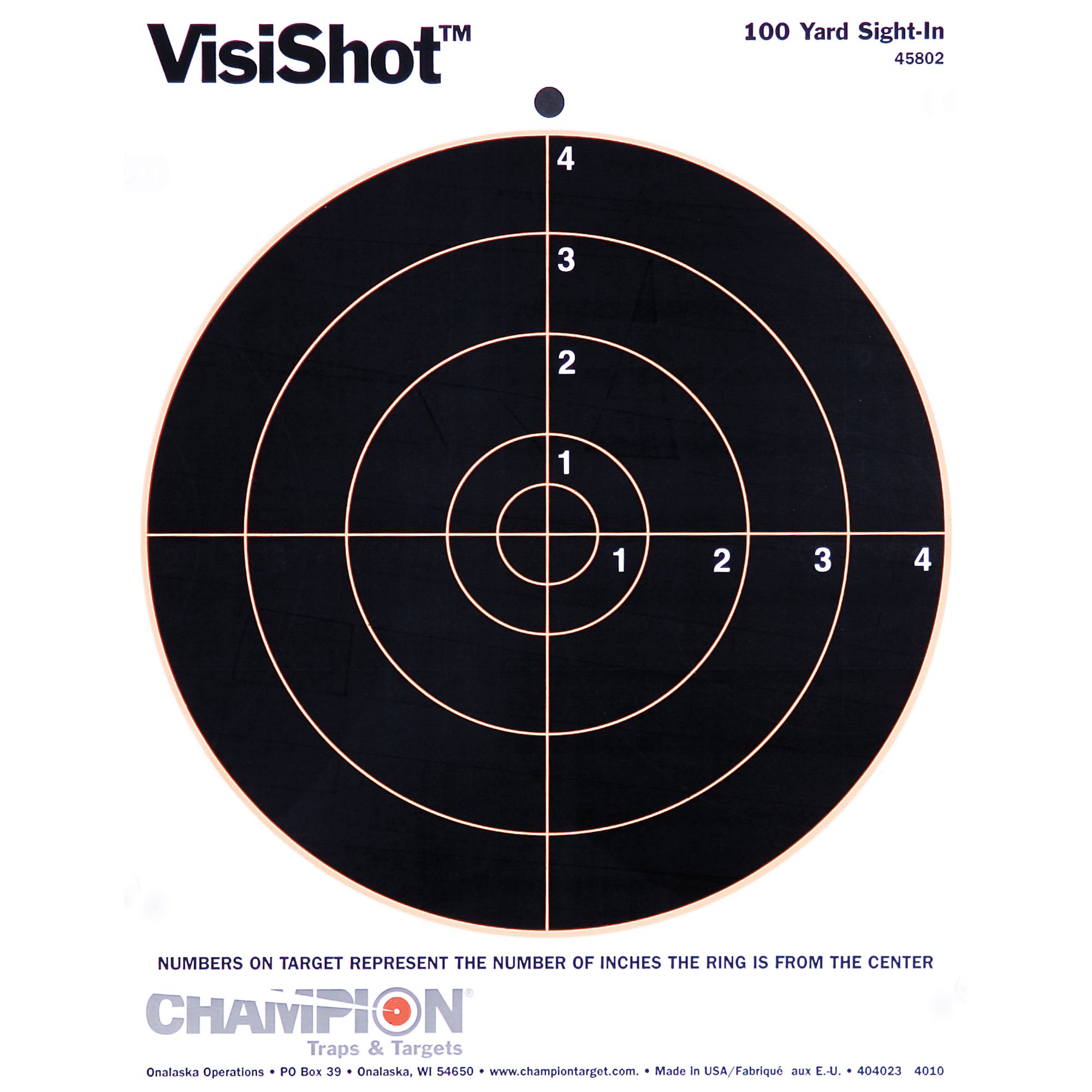 CHAMPION VISISHOT 8″ BULLSEYE 10PK