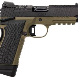 Kimber Mfg.,inc 3100023 KDS9C TFS 9mm 15+1 18+1 4.60″ FDE/Black Front and Rear Serrations Stainless Steel G-10 Grip