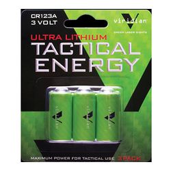 VIRIDIAN CR123A LITH BATTERY 3PK