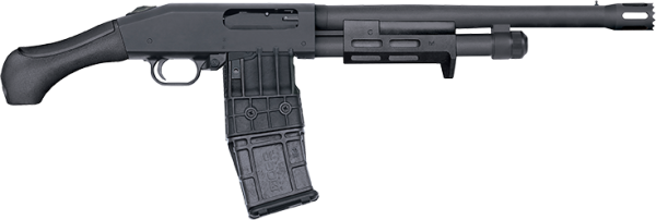 Mossberg 50217 590M Breacher 12 Gauge Pump 2.75″ 10+1 14.38″ Matte Blued Heavy Walled Barrel, M-LOK Forend, Matte Blued Drilled & Tapped Receiver, Black Birdshead Grip