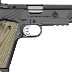 Springfield Armory PO9229AOS 1911 Operator 9mm 8+1 5″ Black Cerakote Optic Ready Carbon Steel Slide Black Cerakote VZ G10 Grip