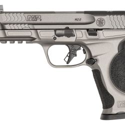 Smith & Wesson 14162 M&P M2.0  Full Size Frame 9mm Luger 17+1, 4.63″ Black Threaded Barrel, Gray Optic Cut/Serrated Steel Slide, Gray Aluminum Frame w/Picatinny Rail, Black Polymer Grip