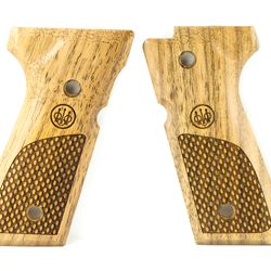 BERETTA GRIPS 92 96 WOOD OVAL CHKRNG
