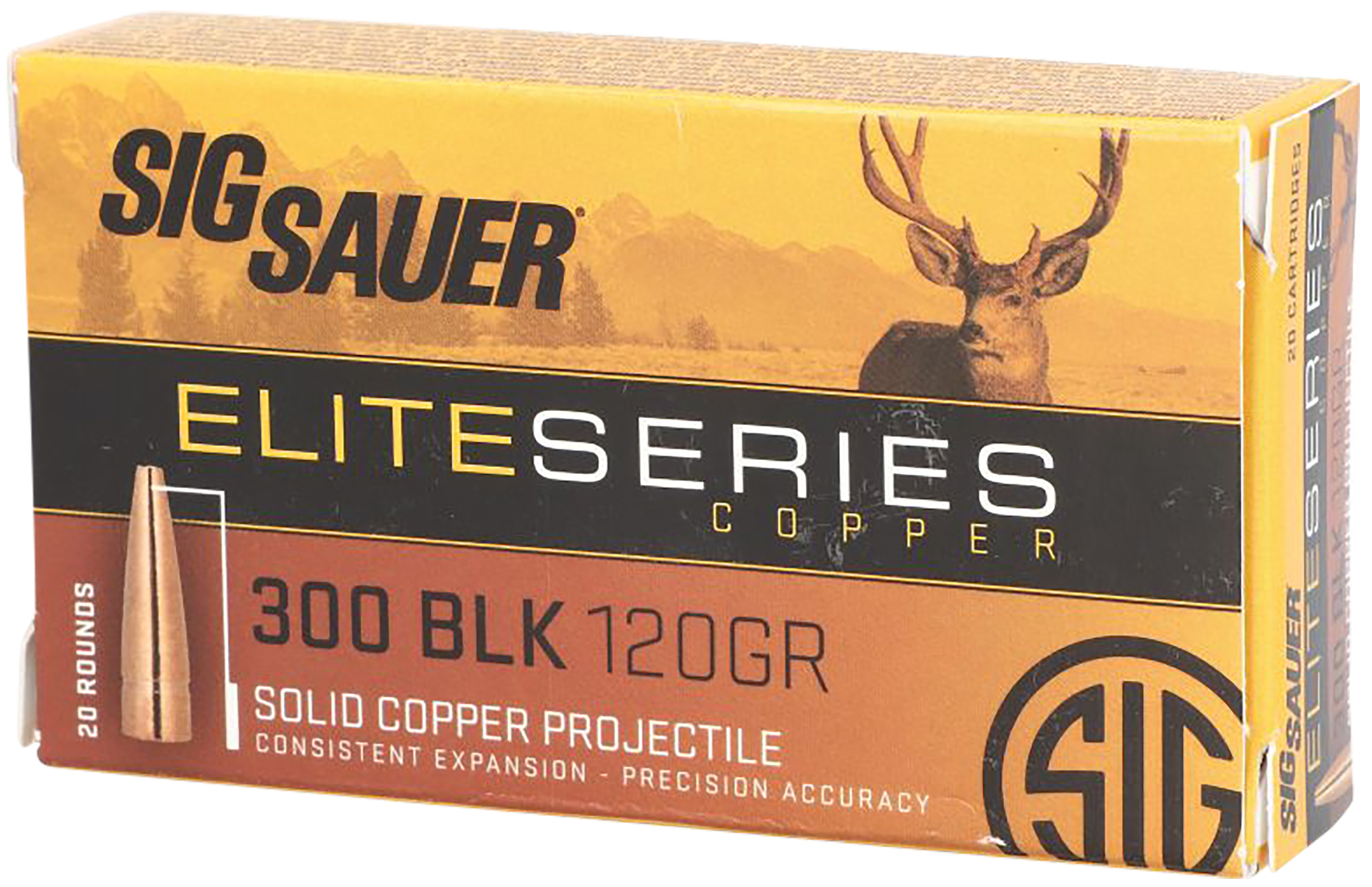 Sig Sauer E3006H120 Elite Copper Hunting  30-06Springfield 150gr Copper Solid 20 Per Box/10 Case