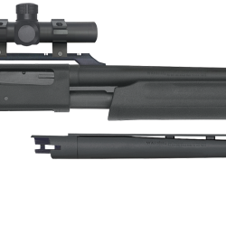 Mossberg 54047 500 Field/Deer Pump 20 Gauge 5+1 3″ 26″ Vent Rib/24″ Slugster Barrels, Matte Blued Metal Finish, Synthetic Dual Comb Stock, Includes Accu-Set Chokes & Dead Ringer 2.5x20mm Scope