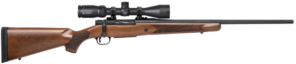 Mossberg 28058 Patriot  7mm-08 Rem Caliber with 5+1 Capacity, 22″ Fluted Barrel, Matte Blued Metal Finish & Walnut Stock Right Hand (Full Size) Includes Vortex Crossfire II 3-9x40mm Scope
