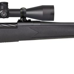 Mossberg 28249 Patriot w/Optic 7mm PRC 3+1 24″ Matte Blued Threaded Barrel, Matte Blued Drilled & Tapped Receiver, Fixed Black Synthetic Stock, Vortex Crossfire II 3-9x40mm