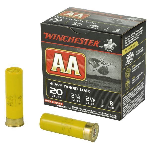 WIN AA HVY TRGT 20GA 2.75″ #8 25/250