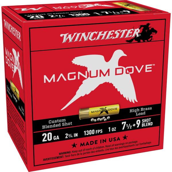 WIN MGNM DOVE 20GA 2.75″ #7.5 25/250