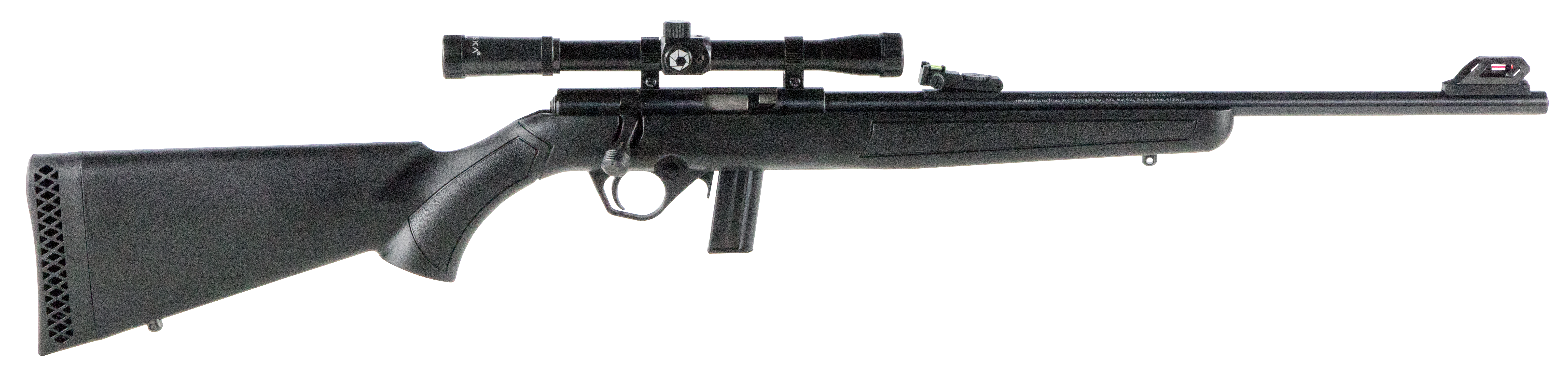 Mossberg 38232 802 Plinkster Bolt Action 22 LR Caliber with 10+1 Capacity, 18″ Barrel, Blued Metal Finish & Black Synthetic Stock Right Hand (Full Size) Includes 4x Scope