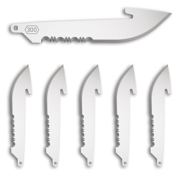 OD EDGE DROP-PT 3.0″ SRTD BLADE 6PK