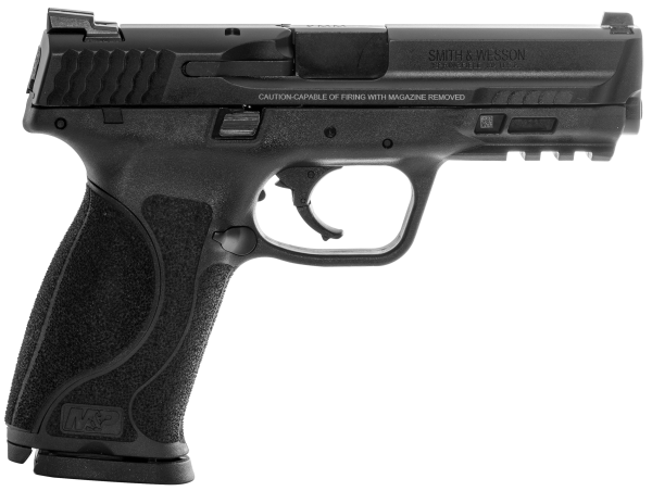 Smith & Wesson LE 11518 M&P 9 M2.0 
9mm Luger Double 4.25″ 17+1 Black Interchangeable Backstrap Grip Black Stainless Steel Slide