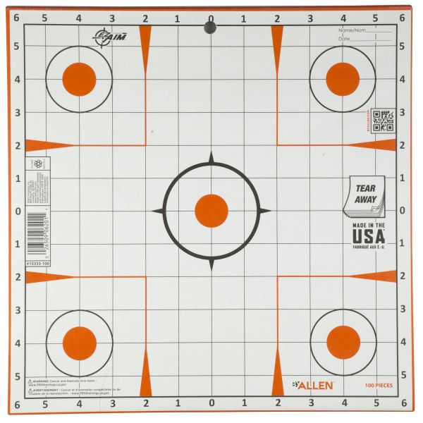 ALLEN EZAIM PAPER 12″ BULLSEYE 100PK