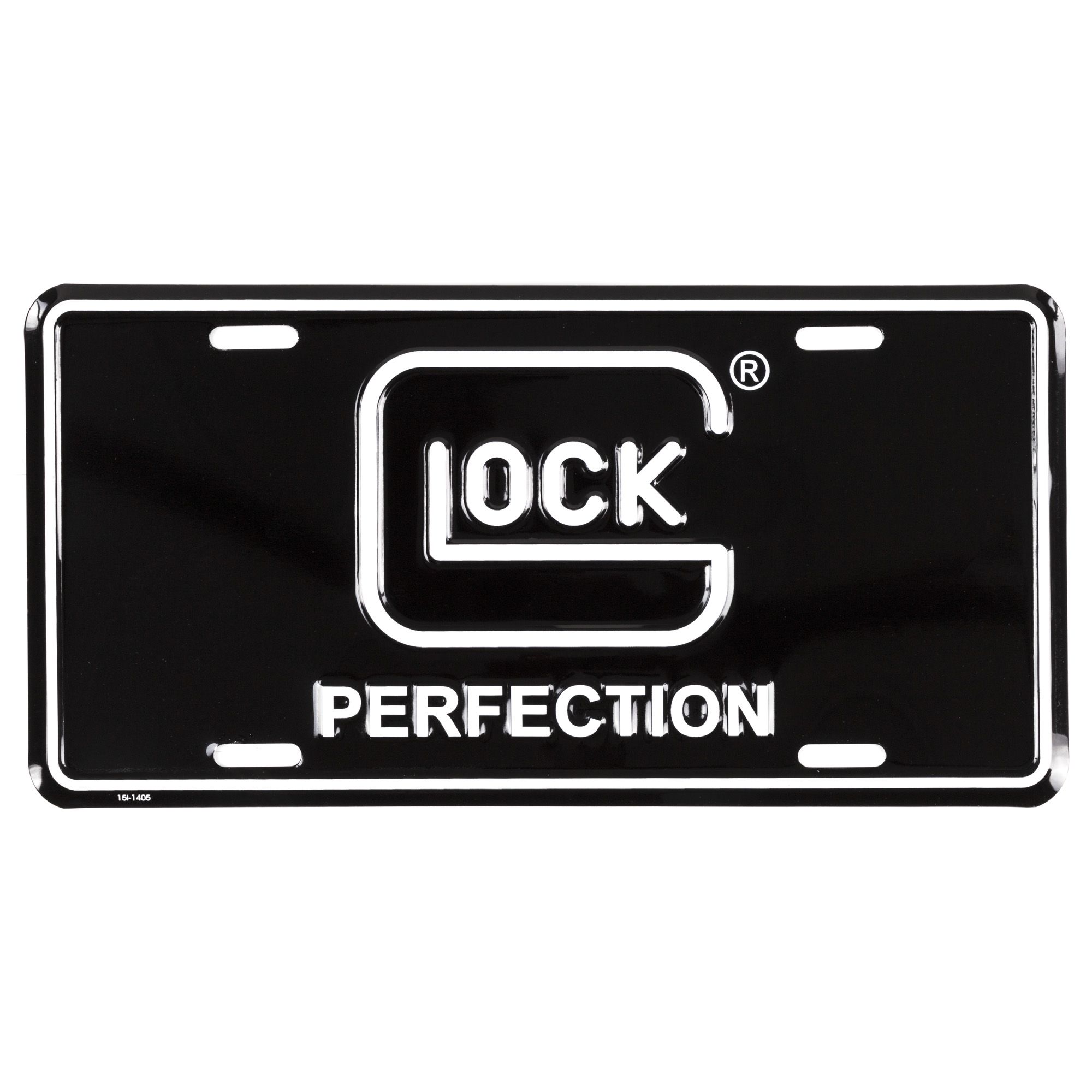 GLOCK OEM PERF LICENSE PLATE BLK/WHT