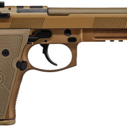 Beretta USA JS92QM9A4G M9A4 Centurion 9mm Luger 5.10″ Barrel 10+1, Flat Dark Earth Cerakote Frame, Serrated Steel Optic Cut Slide, Polymer Grip & Decocker Safety