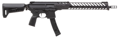 Sig Sauer RMPX16B935 MPX PCC 9mm Luger 35+1 16″, Black, Slim M-Lok Handgaurd, Folding Magpul SL-K Stock, Three Chamber Comp, Timney Trigger, Ambi Controls