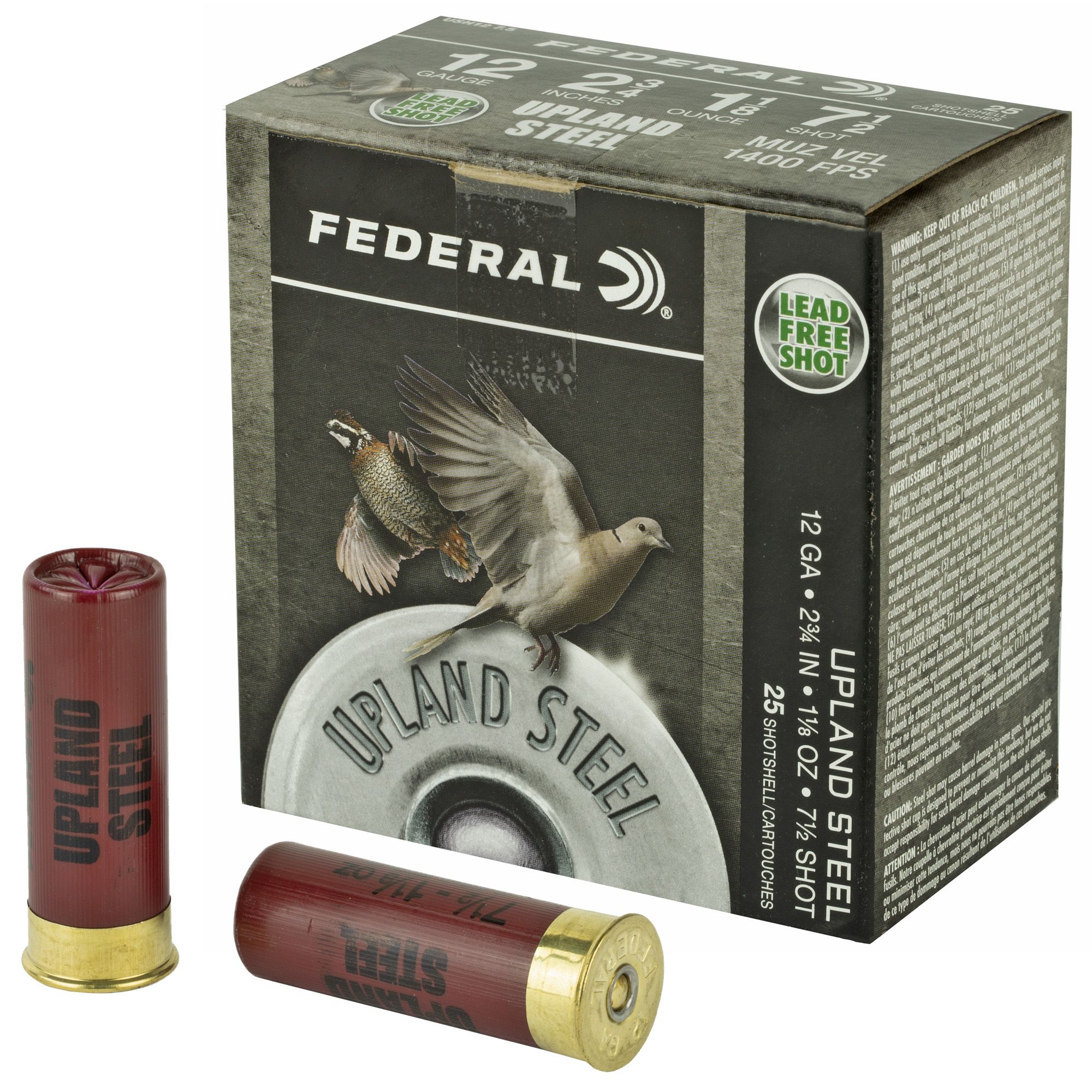 FED UPLND STL 12GA 2.75″ #7.5 25/250