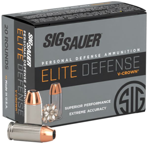 SIG AMMO 40SW 180GR ELITE V-CROWN JHP 20/10