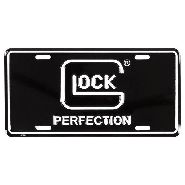 GLOCK OEM PERF LICENSE PLATE BLK/WHT