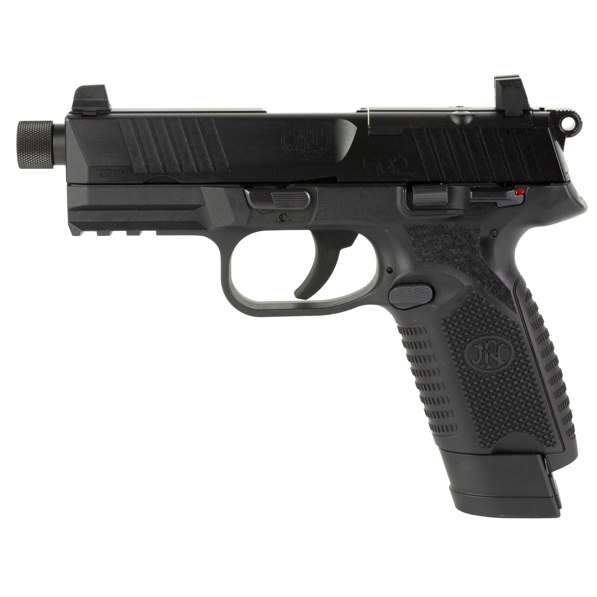 FN 502T 22LR 4.6″ 1-15RD 1-10RD BLK