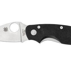 SPYDERCO CAT BLACK G-10 PLAINEDGE