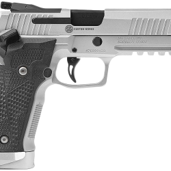 Sig Sauer 226X59STAS10 P226 XFive STAS Full Size 9mm Luger 10+1 5″ Steel Bull Barrel, Stainless Optic Ready/Serrated Steel Slide w/Picatinny Rail & Beavertail Frame, Black Piranha G10 Grips Right Hand