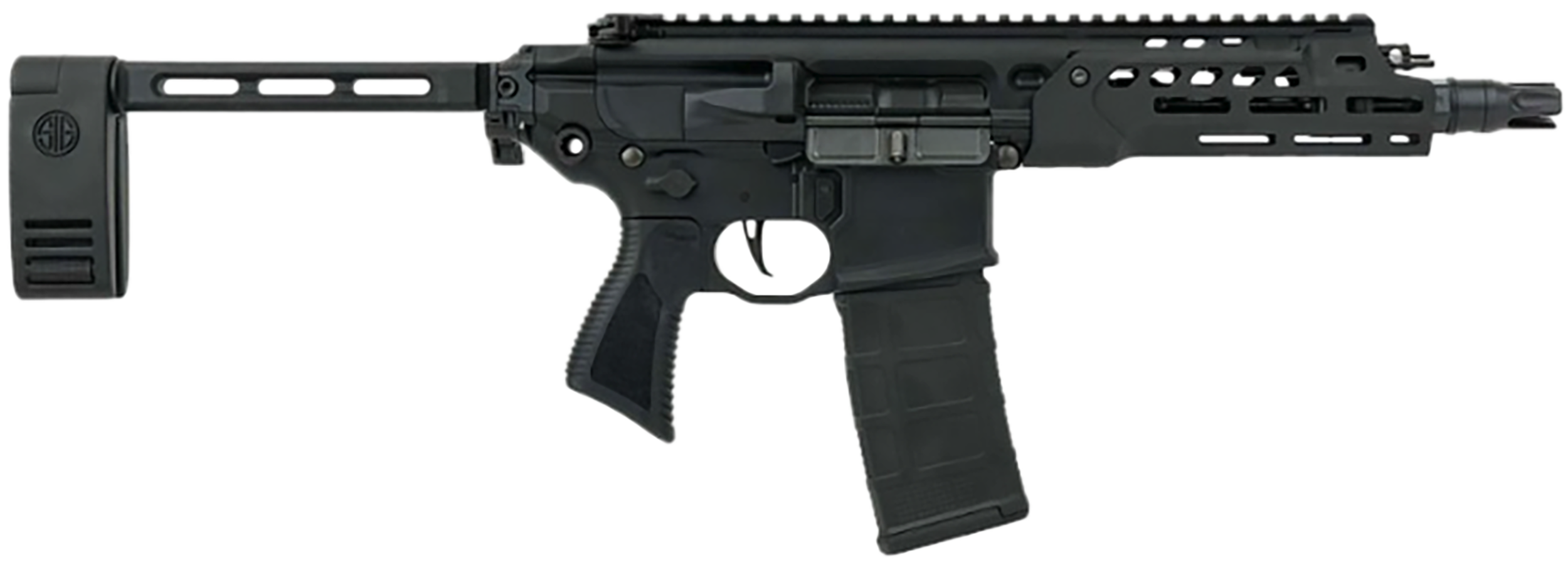Sig Sauer PMCX556N7BLTPCB MCX Rattler LT 223 Rem/5.56 NATO 5.56mm 30+1 7.75″ QD Flash Hider Muzzle, Black Anodized Aluminum Picatinny Rail Receiver, SIG Folding Pivoting Contour Brace, Ambidextrous