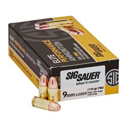 SIG AMMO 9MM 115GR ELITE BALL 365 FMJ 50/20