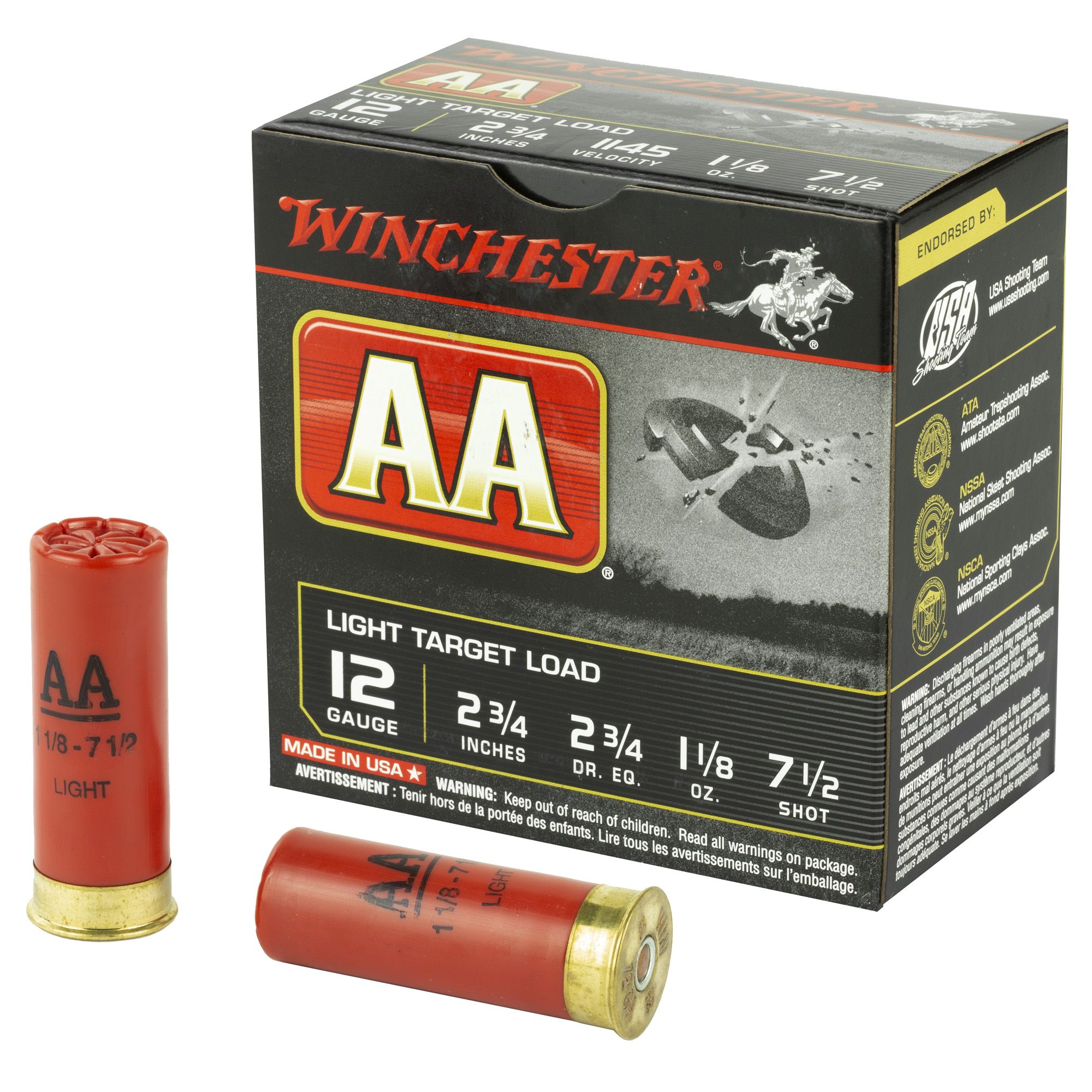 WIN AA TRGT 12GA 2.75″ #7.5 25/250