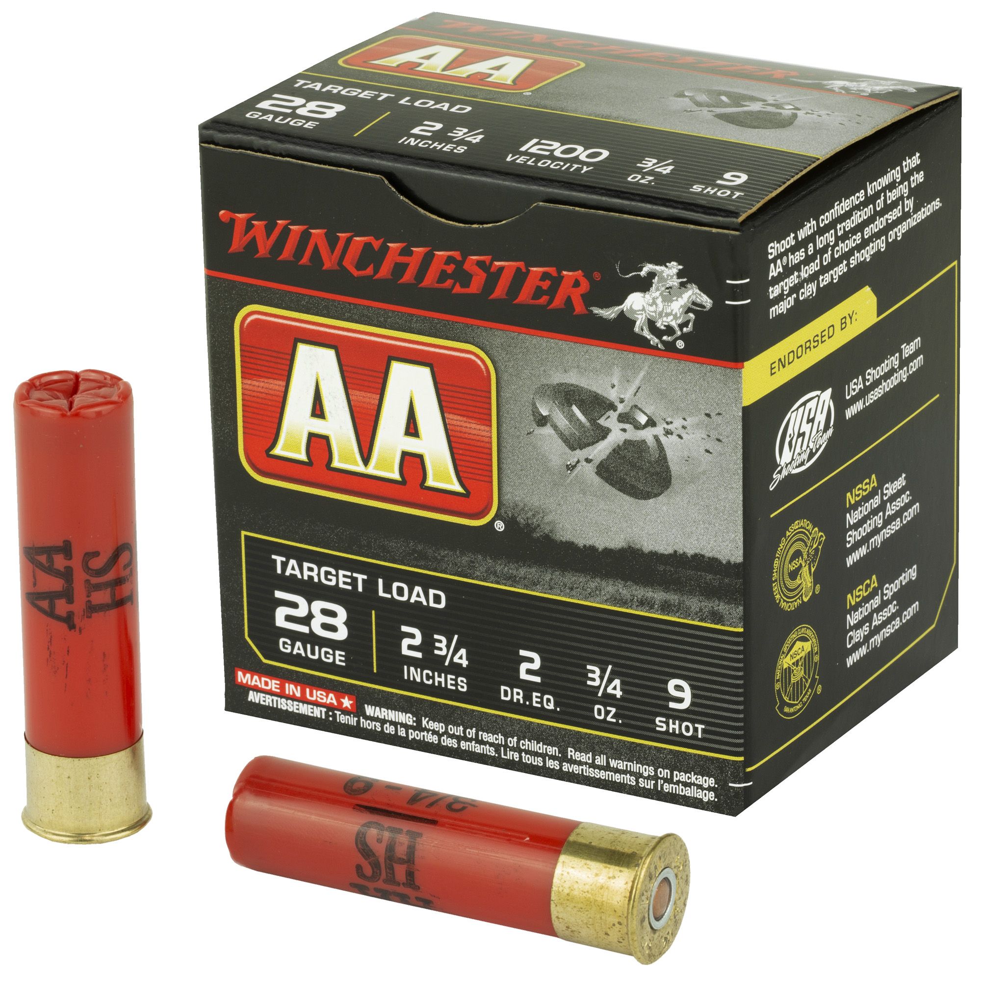 WIN AA 28GA 2.75″ #9 25/250