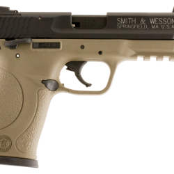 Smith & Wesson 10242 M&P  Compact Frame 22 LR 10+1 3.60″ Black Steel Threaded Barrel & Serrated Slide, Flat Dark Earth Cerakote Polymer Frame w/Picatinny Rail, Ambidextrous