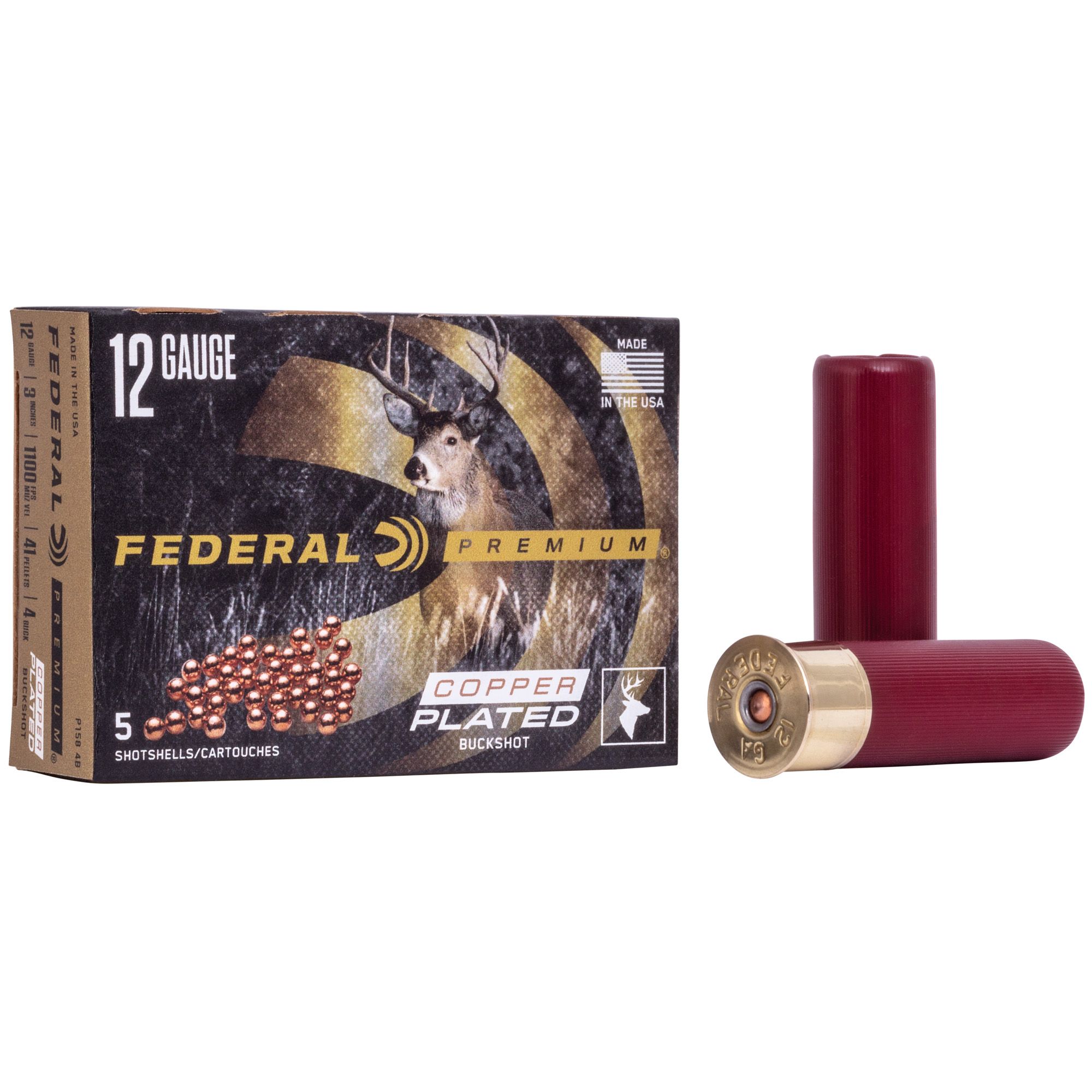 FED PRM VSHOK 12GA 3″ #4 BCK 5/250