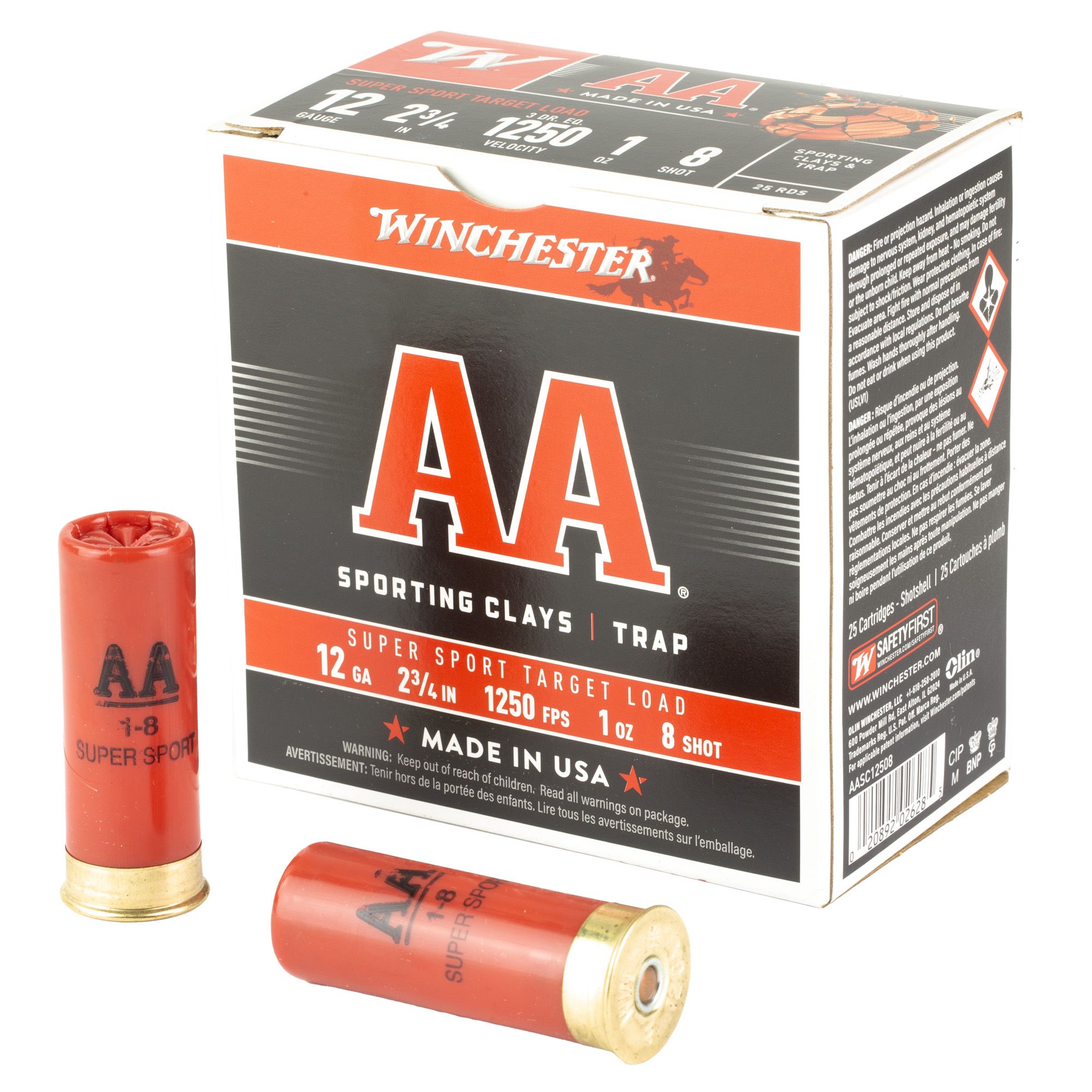 WIN AA SPR SPT 12GA 2-3/4″ #8 25/250