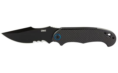 CRKT P.S.D. BLACK W/VEFF SERRA 3.63″
