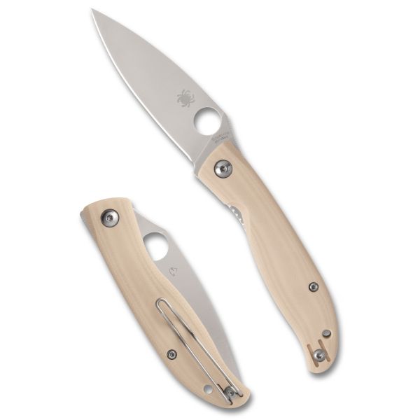 SPYDERCO MANTRA 4 G-10 3.34″ WHT/SLV