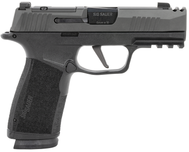Sig Sauer 365XCA-9-COMP P365-XMACRO  9mm Luger 3.10″ 17+1, Black, Steel Slide with Optic Cuts & Integrated Compensator, XRAY Sights
