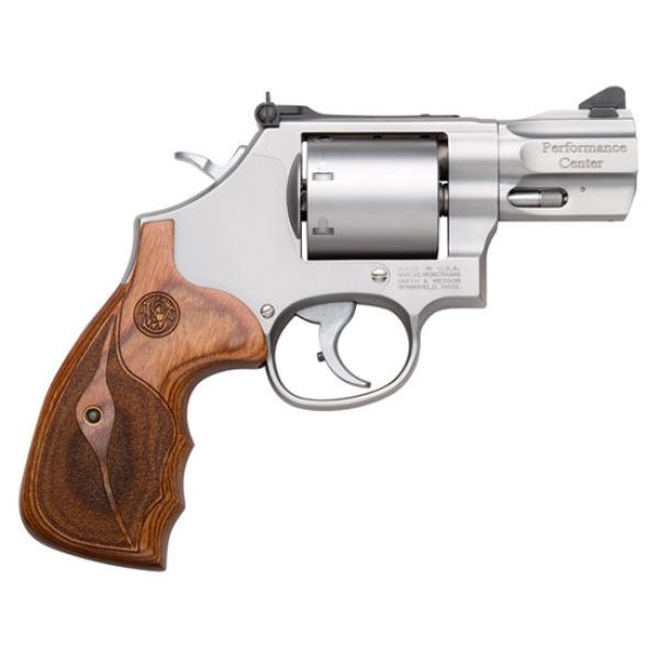 SW PC 686 357MAG 2.5 SS RR AS WOOD GRIPS 7RD