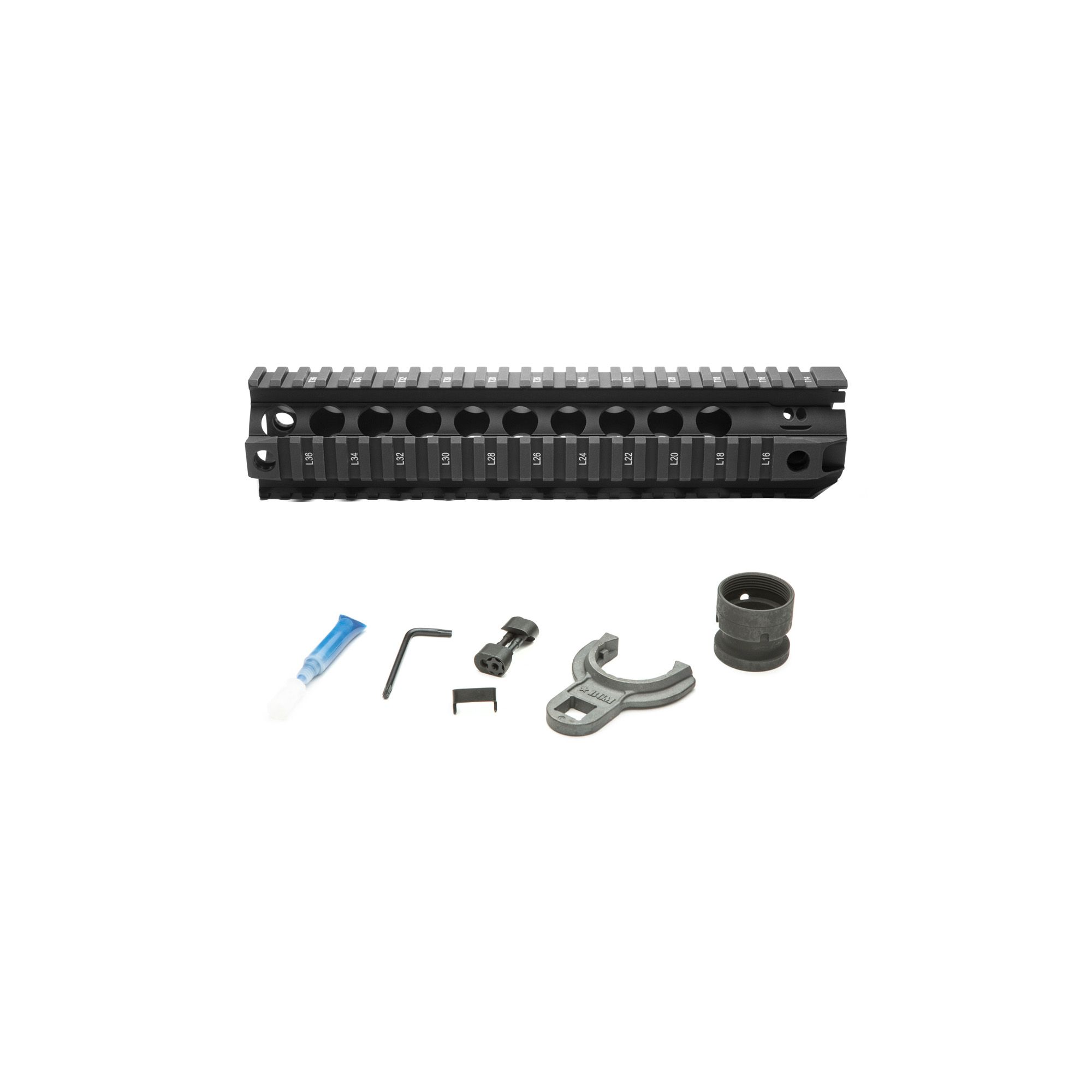 BCM GUNFTR QUAD RAIL 556 10″ BLK