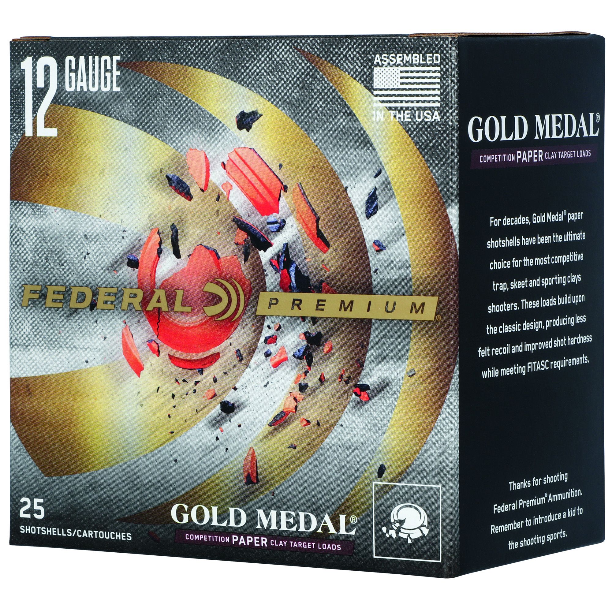 FED GLD MDL 12GA 2.75″ 1OZ #7.5 25