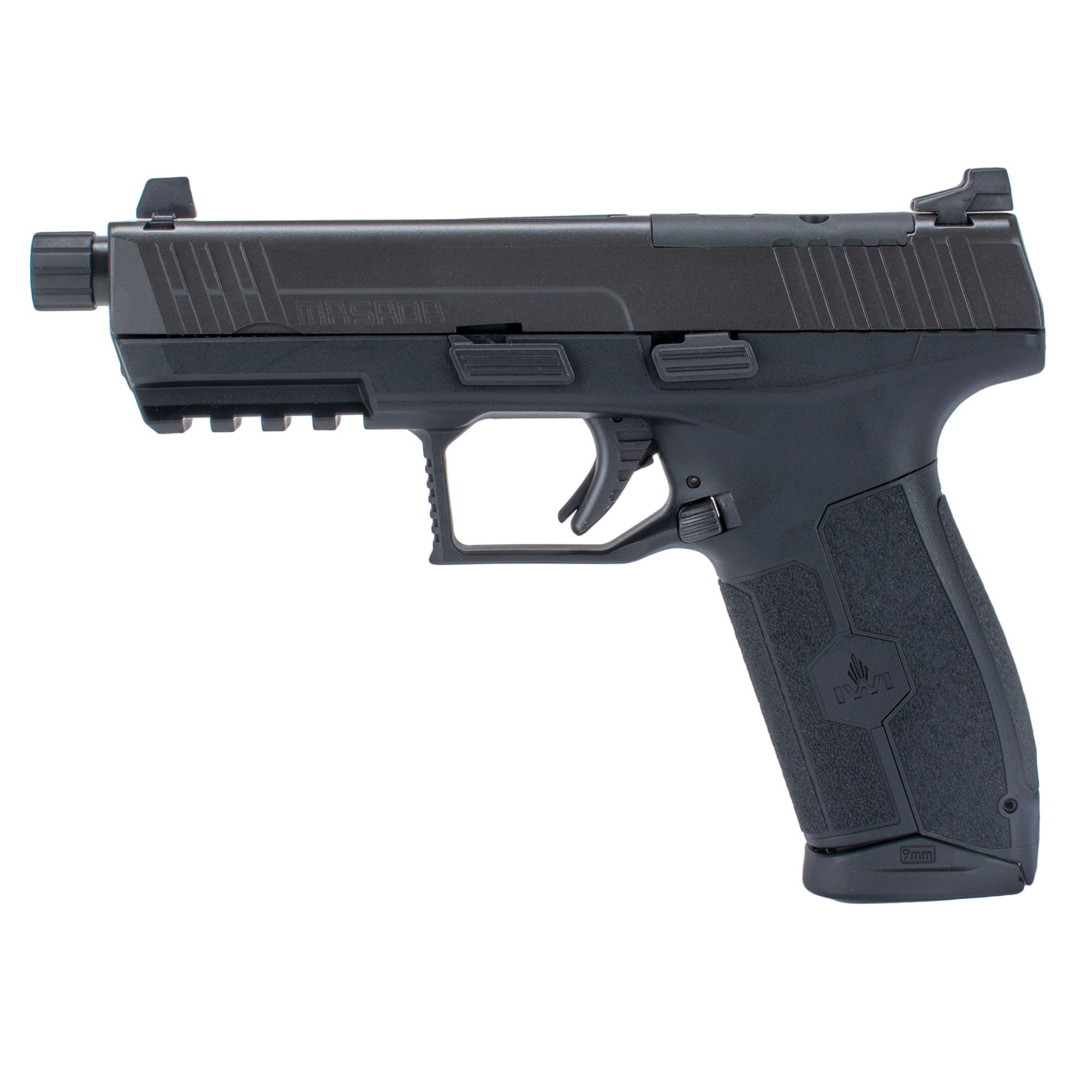 IWI MASADA OR 9MM 4.6″ THRD 17RD BLK