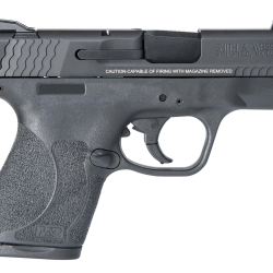 Smith & Wesson LE 11810 M&P 9 Shield M2.0 
9mm Luger Double 3.1″ TNS 7+1/8+1 Black Polymer Grip Black Polymer Frame Black Armornite Stainless Steel Slide