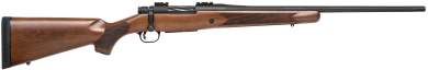 Mossberg 27849 Patriot  7mm-08 Rem 5+1 22″ Fluted Barrel w/Recessed Match Crown, Matte Blued Metal Finish, Spiral-Fluted Bolt, Walnut Stock, Drop Box Magazine, Adjustable LBA Trigger