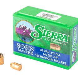 SIERRA SPORTSMASTER .38 140GR 100 CT